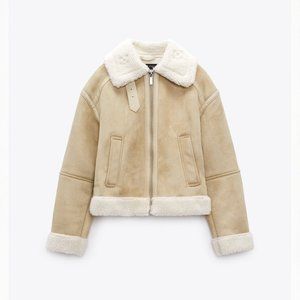 ZARA DOUBLE-FACED CROPPED JACKET